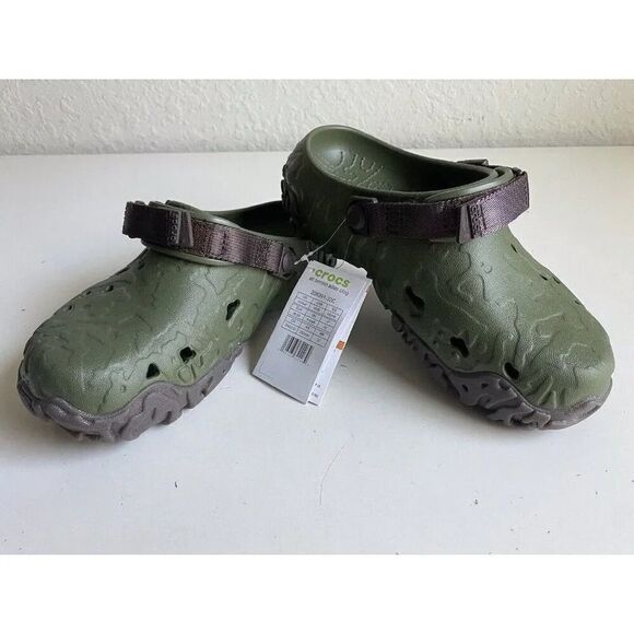 CROCS All Terrain Atlas Clog Army Green Espresso 208391-32C Men’s 6 Women’s 8 - Picture 1 of 11